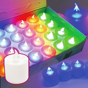 LED티라이트/LED촛불(단색/레인보우) 낱개/1갑(24개입)